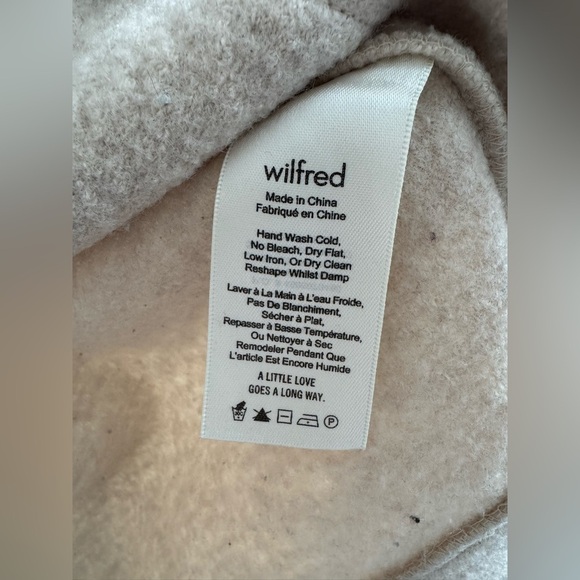 ARITZIA WILFRED 100% wool cardigan with pockets, oatmeal (XXS) - Picture 3 of 4